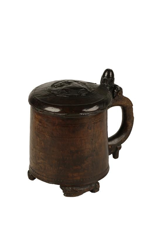 NORWEGIAN CEREMONIAL 'LION' PEG TANKARD