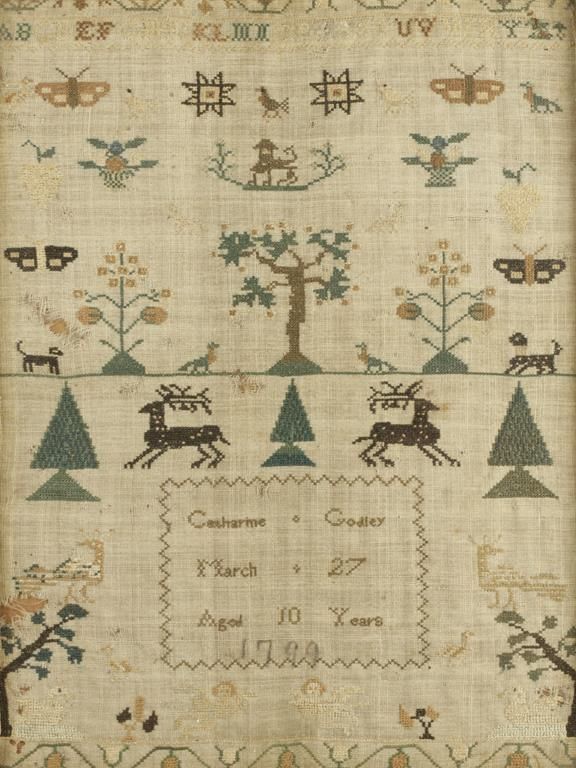 GEORGE III NEEDLEWORK SAMPLER