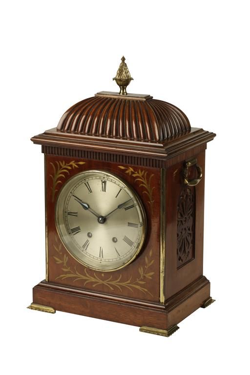 19TH CENTURY MAHOGANY BRACKET CLOCK