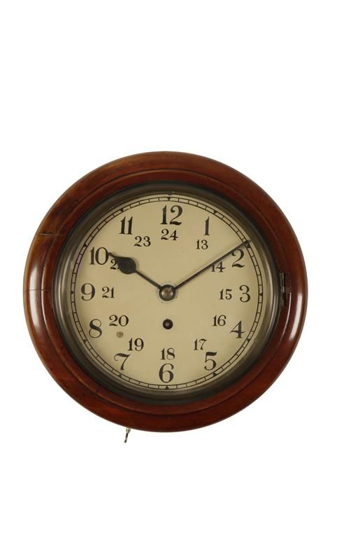 24 HOUR FUSEE WALL CLOCK