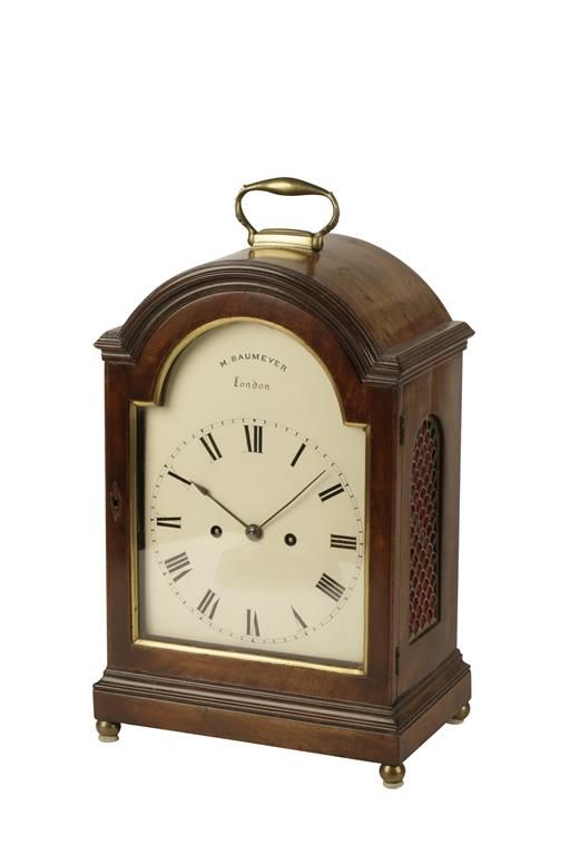 19TH CENTURY MAHOGANY BRACKET CLOCK