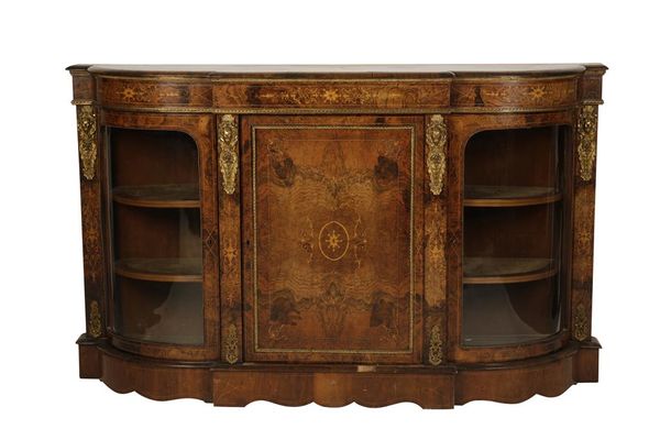 VICTORIAN BURR WALNUT CREDENZA