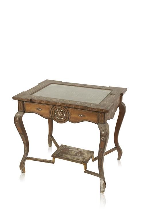 OTTOMAN MOTHER OF PEARL AND PARQUETRY CENTRE TABLE