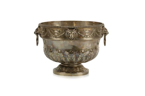 A VICTORIAN SILVER PUNCH BOWL