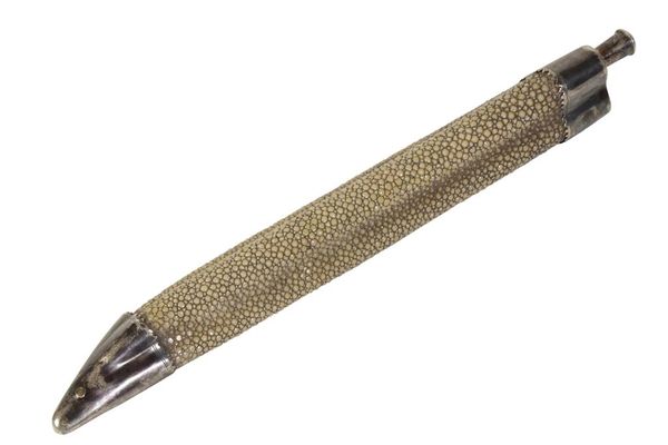 CONTINENTAL WHITE METAL AND SHAGREEN SCABBARD