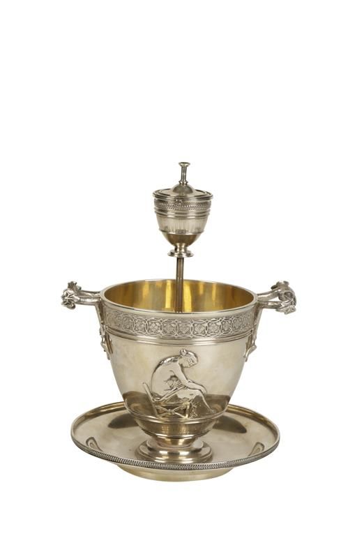 AMERICAN SILVER BOWL ON STAND