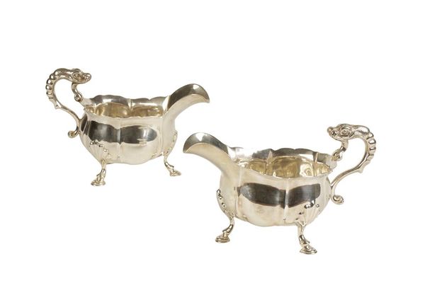 PAIR OF GEORGE II SILVER SAUCEBOATS