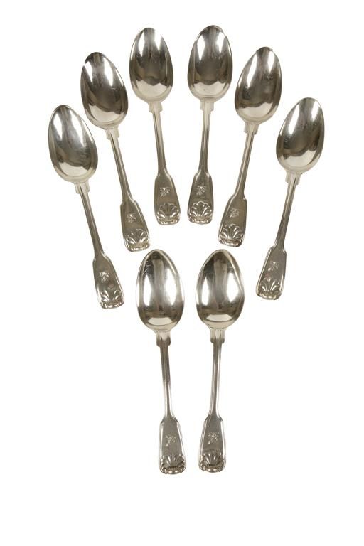 SET OF EIGHT TABLE SPOONS BY PAUL STORR