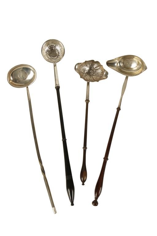 GEORGE II SILVER MOUNTED TODDY LADLE by 'D.W.'