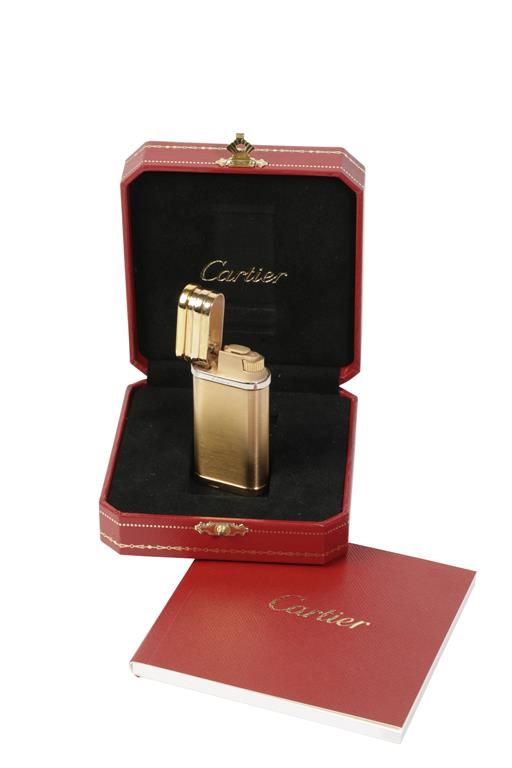 CARTIER "THREE RINGS" GOLD PLATED LIGHTER