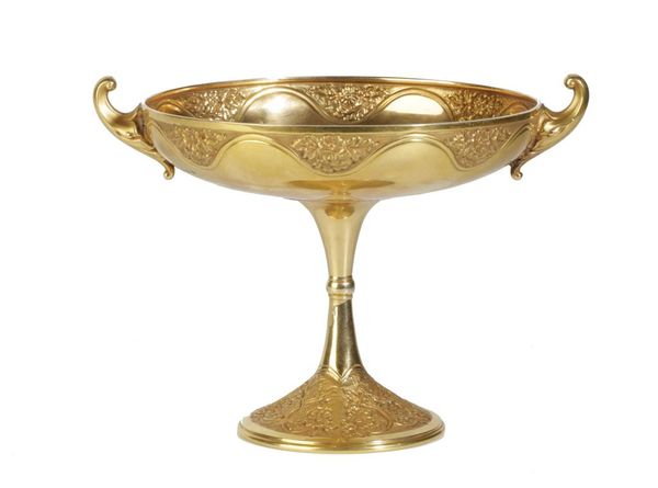 AN ART NOUVEAU 18ct YELLOW GOLD TROPHY