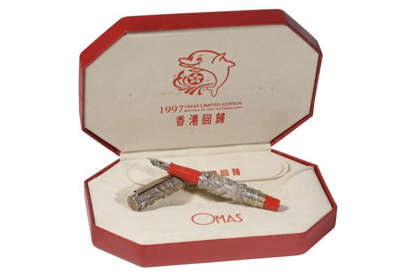 OMAS "RETURN TO THE MOTHERLAND" SILVER LIMITED EDITION FOUNTAIN PEN, CIRCA 1997