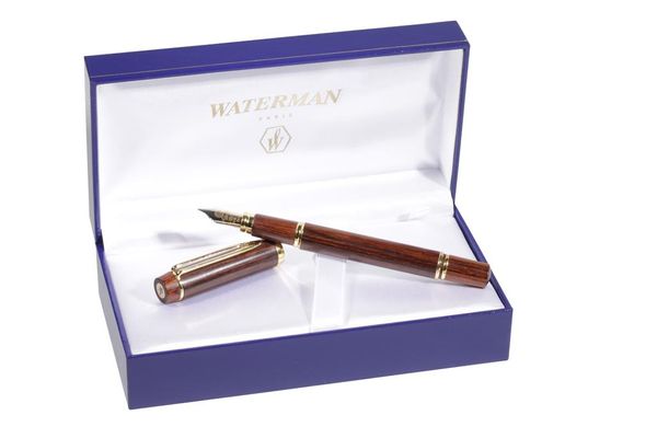 WATERMAN "LE MAN 100" BRIAR WOOD FOUNTAIN PEN