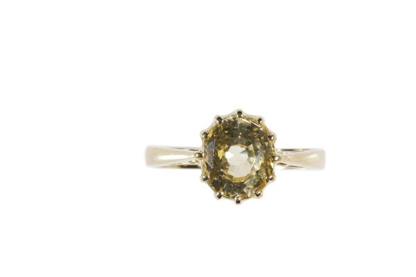 YELLOW SAPPHIRE SOLITAIRE RING