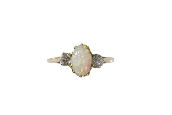 OPAL AND DIAMOND RING