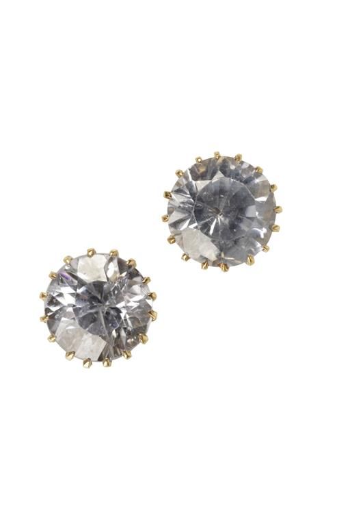 PAIR OF NATURAL UNHEATED CEYLON SAPPHIRE EAR STUDS