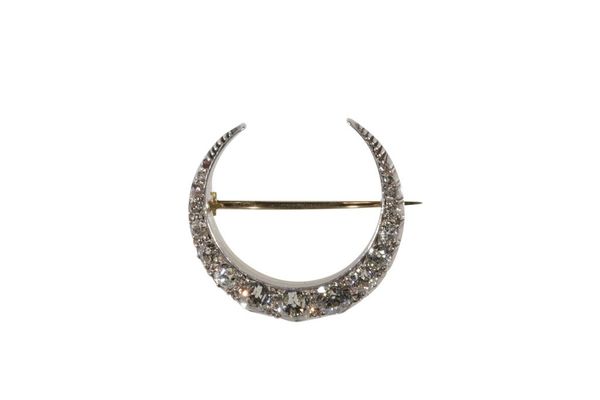 DIAMOND CRESCENT BROOCH