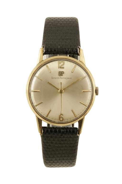 GIRARD-PERREGAUX 9CT GOLD GENTLEMAN'S WRIST WATCH