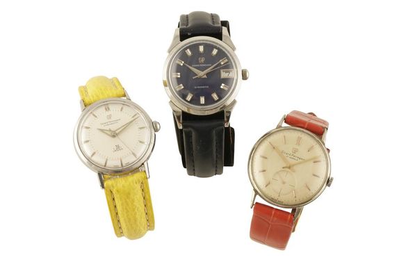 GIRARD-PERREGAUX THREE GENTLEMAN'S WRIST WATCHES