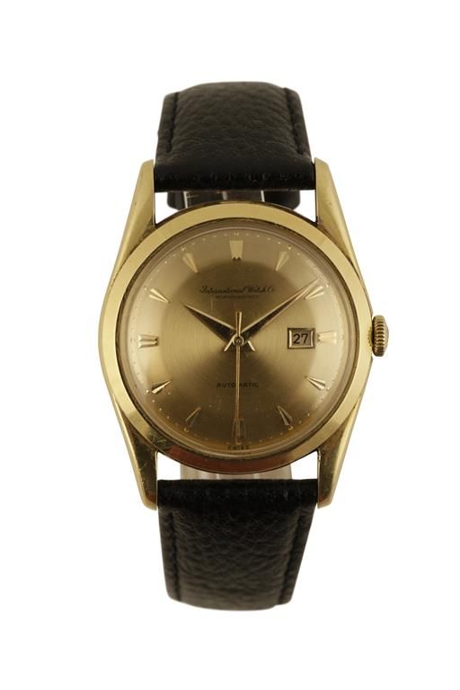 IWC 18CT GOLD AUTOMATIC GENTLEMAN'S WRIST WATCH