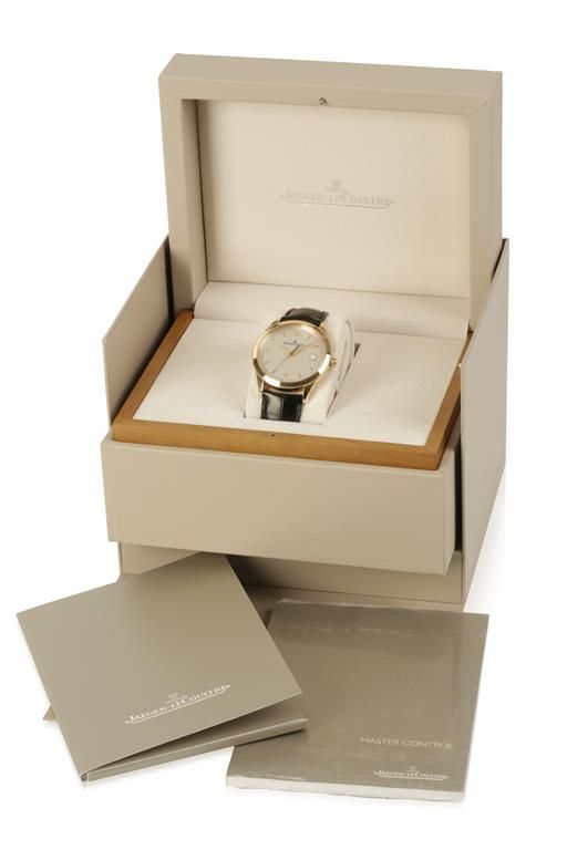 JAEGER-LECOULTRE GENTLEMAN'S 18CT ROSE GOLD MASTER CONTROL WRISTWATCH