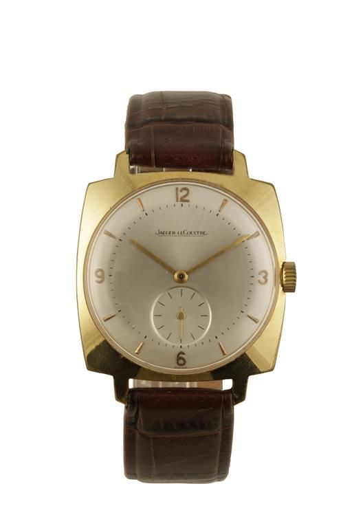 JAEGER-LECOULTRE GOLD PLATED GENTLEMAN'S WRIST WATCH