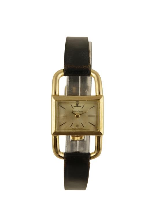 JAEGER-LECOULTRE LADY'S 18CT GOLD DRIVERS WATCH