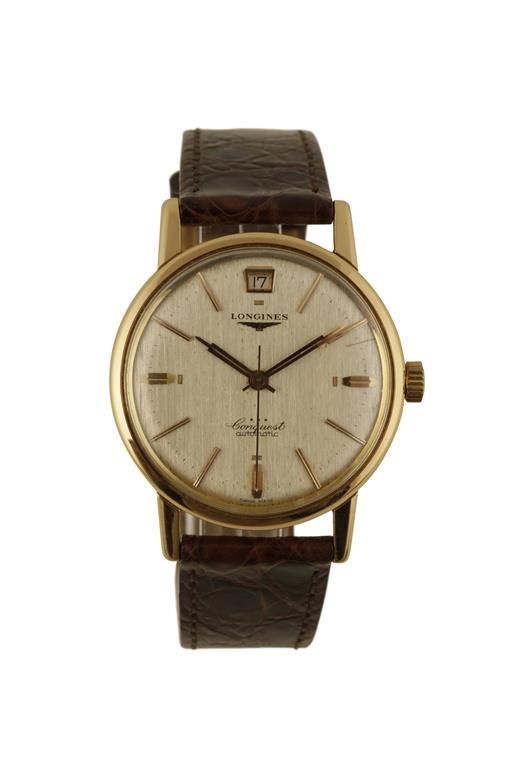 LONGINES 18CT GOLD CONQUEST AUTOMATIC WRIST WATCH