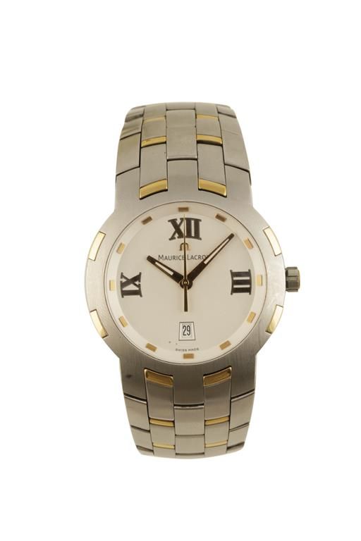 MAURICE LACROIX STEEL AND 18CT GOLD GENTLEMAN'S WRIST WATCH