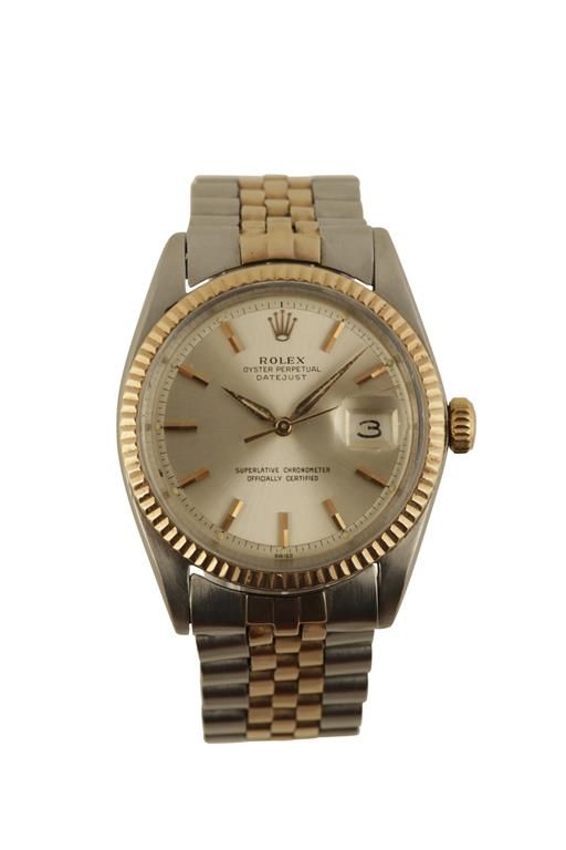 ROLEX STEEL AND ROSE GOLD OYSTER PERPETUAL DATEJUST BRACELET GENTLEMAN'S WRIST WATCH