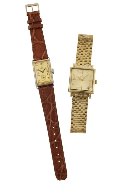 ZENITH 9CT GOLD SQUARE CASED GENTLEMAN'S AUTOMATIC WRIST WATCH