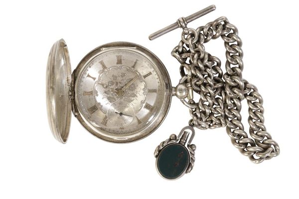 HILL AND SONS SILVER CASED GENTLEMAN'S POCKET WATCH