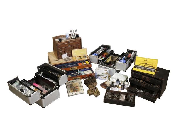 LARGE COLLECTION OF VARIOUS WATCH, POCKET WATCH AND CLOCK TOOLS