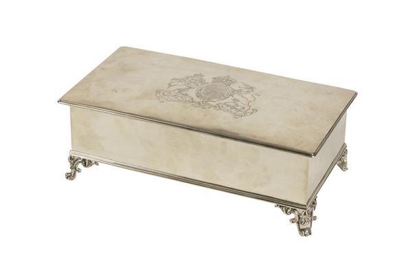 ROYAL INTEREST: WILLIAM IV SILVER TREASURY INK STAND