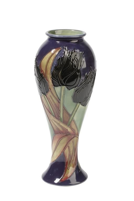 MOORCROFT: A "BLACK TULIP" VASE