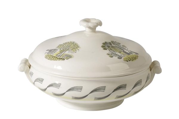 ERIC RAVILIOUS FOR WEDGWOOD: A "GARDEN" CERAMIC TUREEN AND COVER