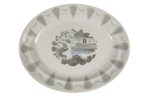 ERIC RAVILIOUS FOR WEDGWOOD: A "TRAVEL" CERAMIC MEAT PLATE