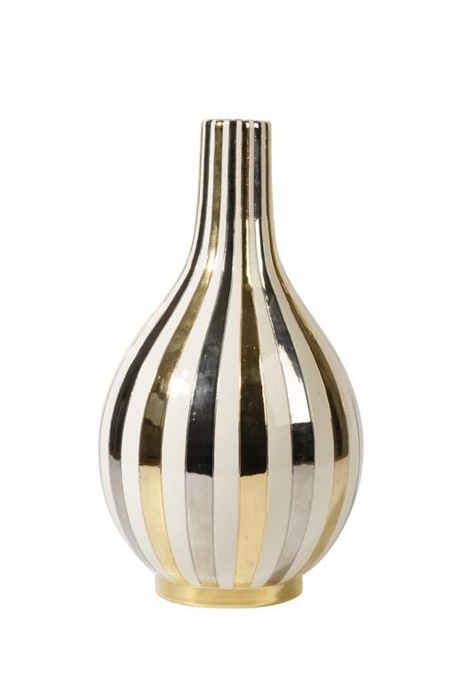 DENNIS CHINAWORKS: A "LUSTRE STRIPES" TRIAL VASE