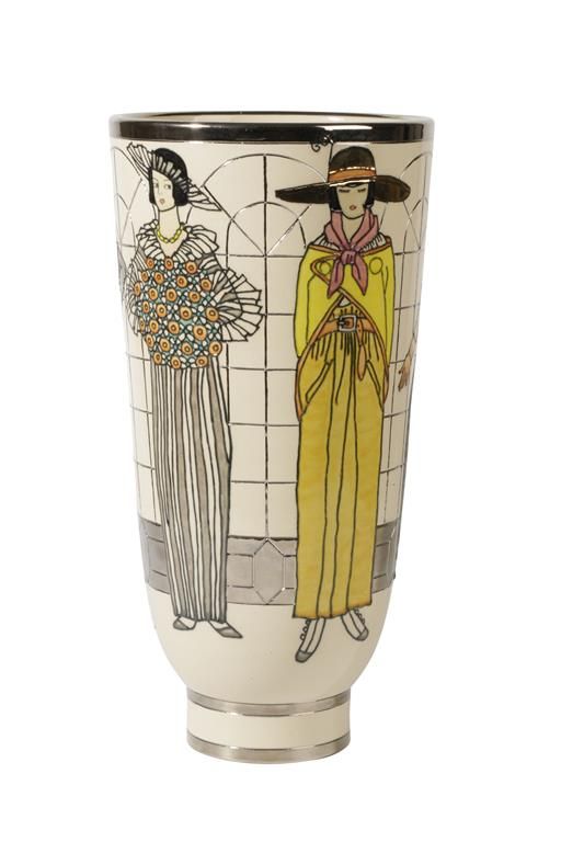 DENNIS CHINAWORKS: A "SPRING SHOPPING" LIMITED EDITION VASE