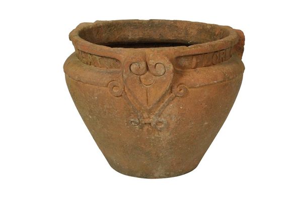 COMPTON POTTERY: A "FLOREAT" TERRACOTTA JARDINIERE