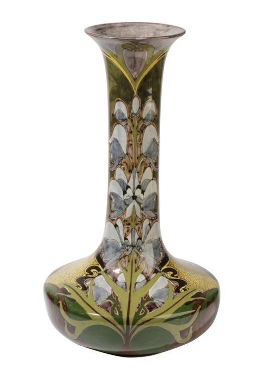 ART NOUVEAU BRANTJES FAIENCE DE PURMEREND DUTCH VASE