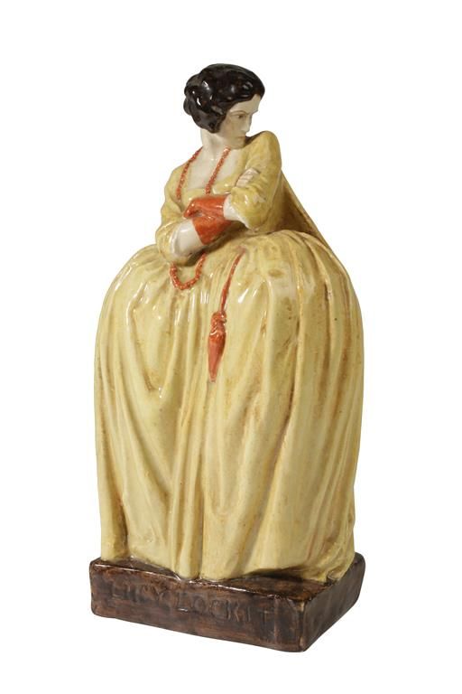 •AGATHA WALKER (1888-1980) GLAZED PLASTER FIGURINE