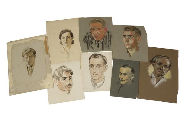 •EDWARD D'ARCY LISTER (1911-1976) A quantity of portrait studies of gentlemen