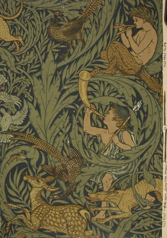 WALTER CRANE (1845 - 1915): A "WOOD NOTES" WALLPAPER PANEL SAMPLE