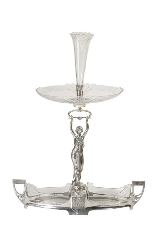 WMF: AN ART NOUVEAU SILVER PLATED FRUIT STAND / EPERGNE