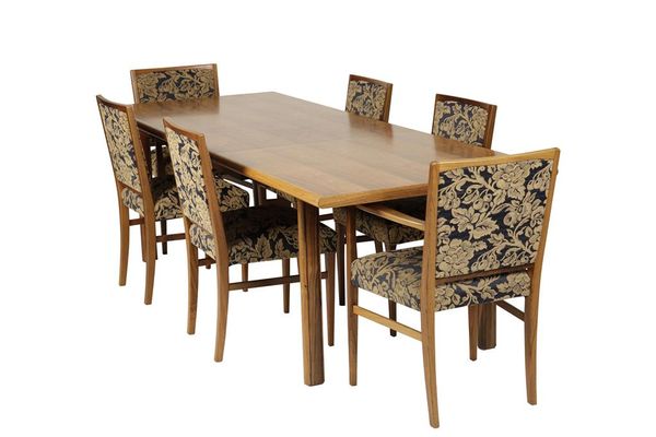 SCANDINAVIAN BRAZILIAN ROSEWOOD DINING TABLE AND CHAIRS