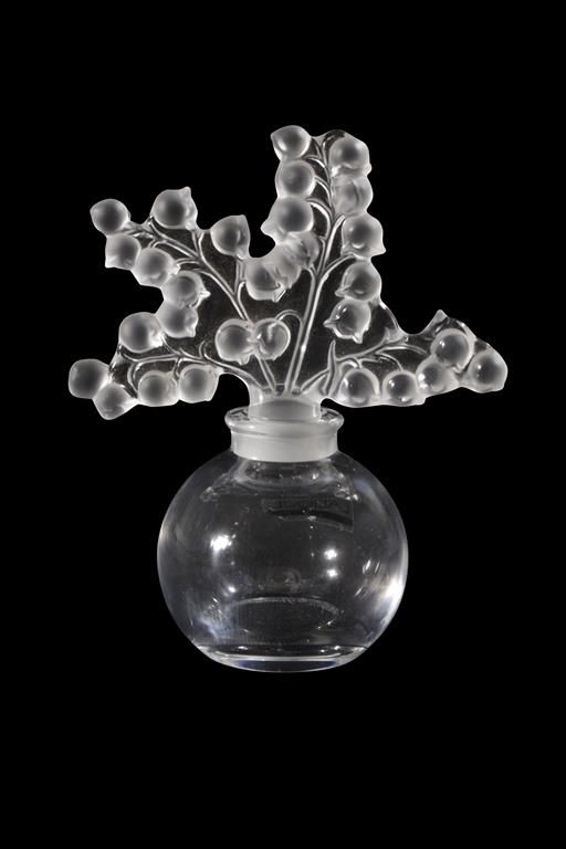 LALIQUE: A " LILY OF THE VALLEY" SCENT BOTTLE