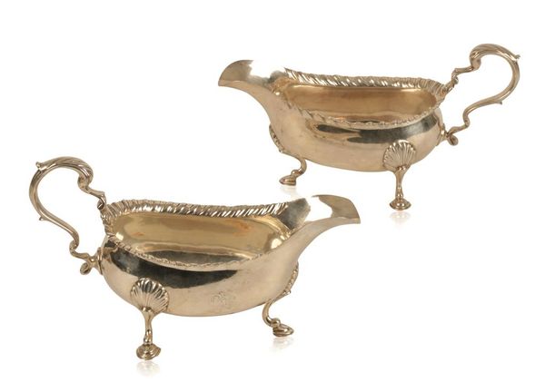 PAIR OF GEORGE III SILVER SAUCEBOATS