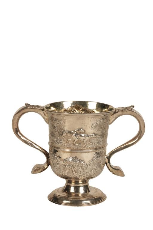 GEORGE III PROVINCIAL SILVER TWO-HANDLED CUP