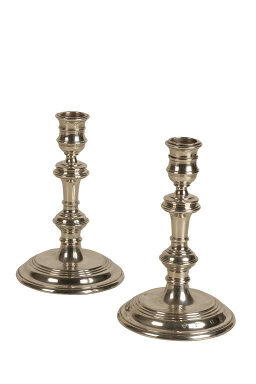 PAIR OF CONTEMPORARY SILVER CANDLESTICKS